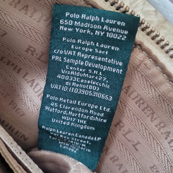 RLL Black and White Leather Cross Body Polo Ralph Lauren - Picture 7 of 13